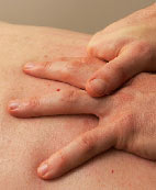 Physio hands at work